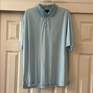 Men’s XL Burberry Golf Blue Polo Shirt Relaxed Fit Cotton